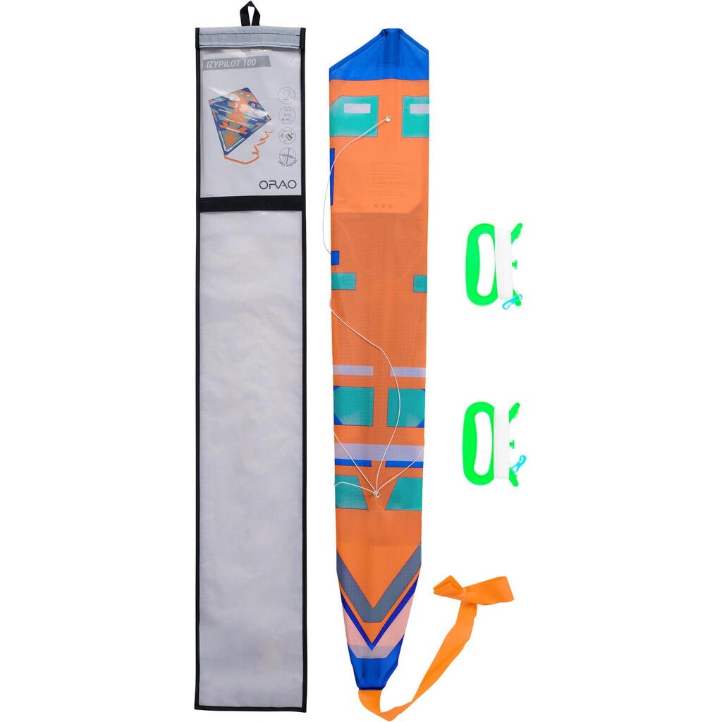 Lenkdrachen 2-in-1 lenkbar und statisch Izypilot 100 orange