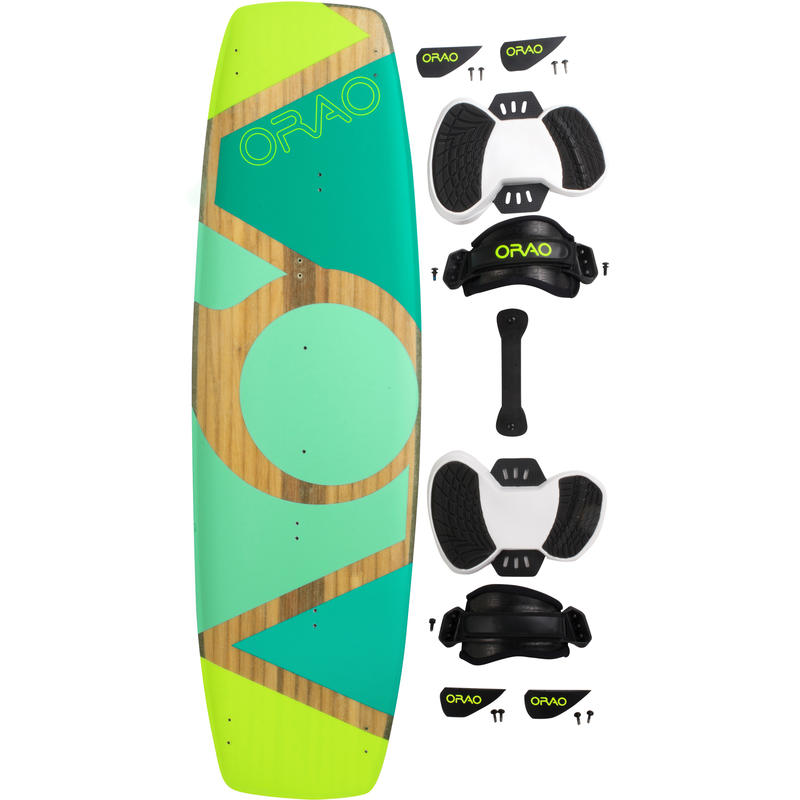 KITESURFING BOARD TWINTIP 500 CARBON 136X40.5 CM (PADS AND STRAPS