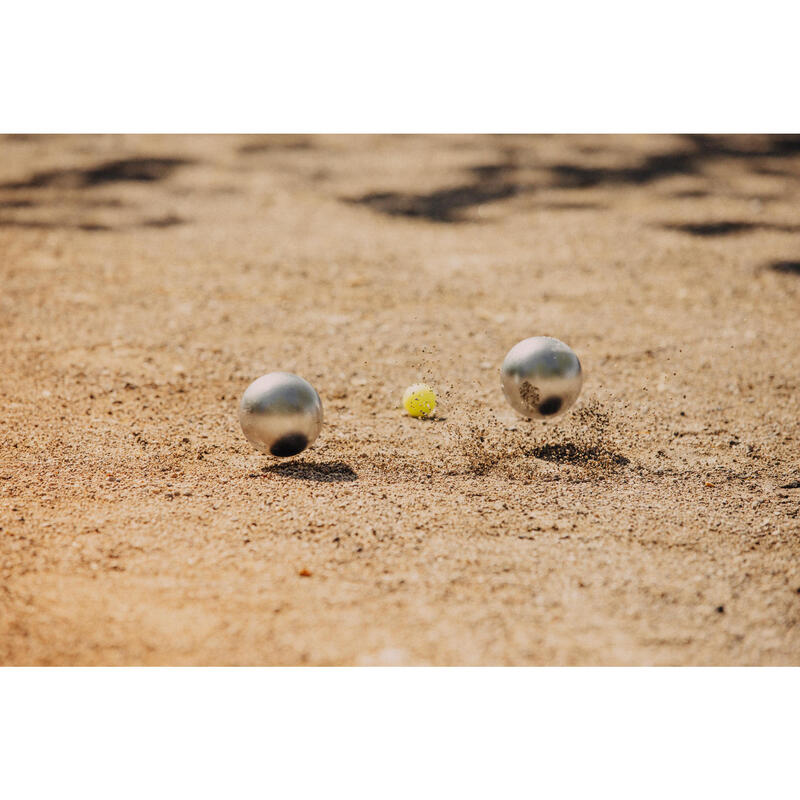 3 halfzachte petanqueballen voor competitie PI