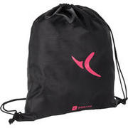 Bolsa calzado fitness plegable negro y rosa