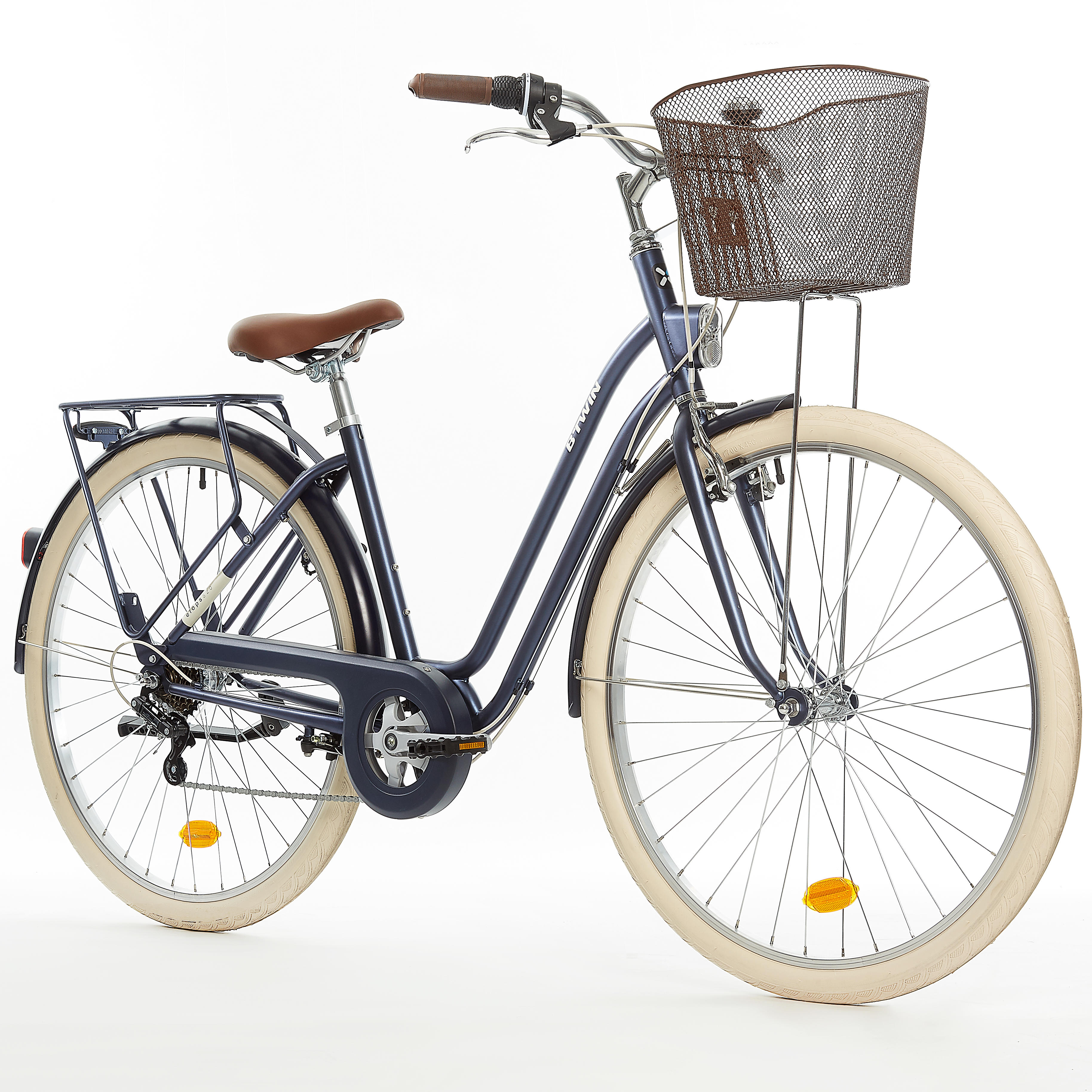Low Frame City Bike Elops 520 - Green 
