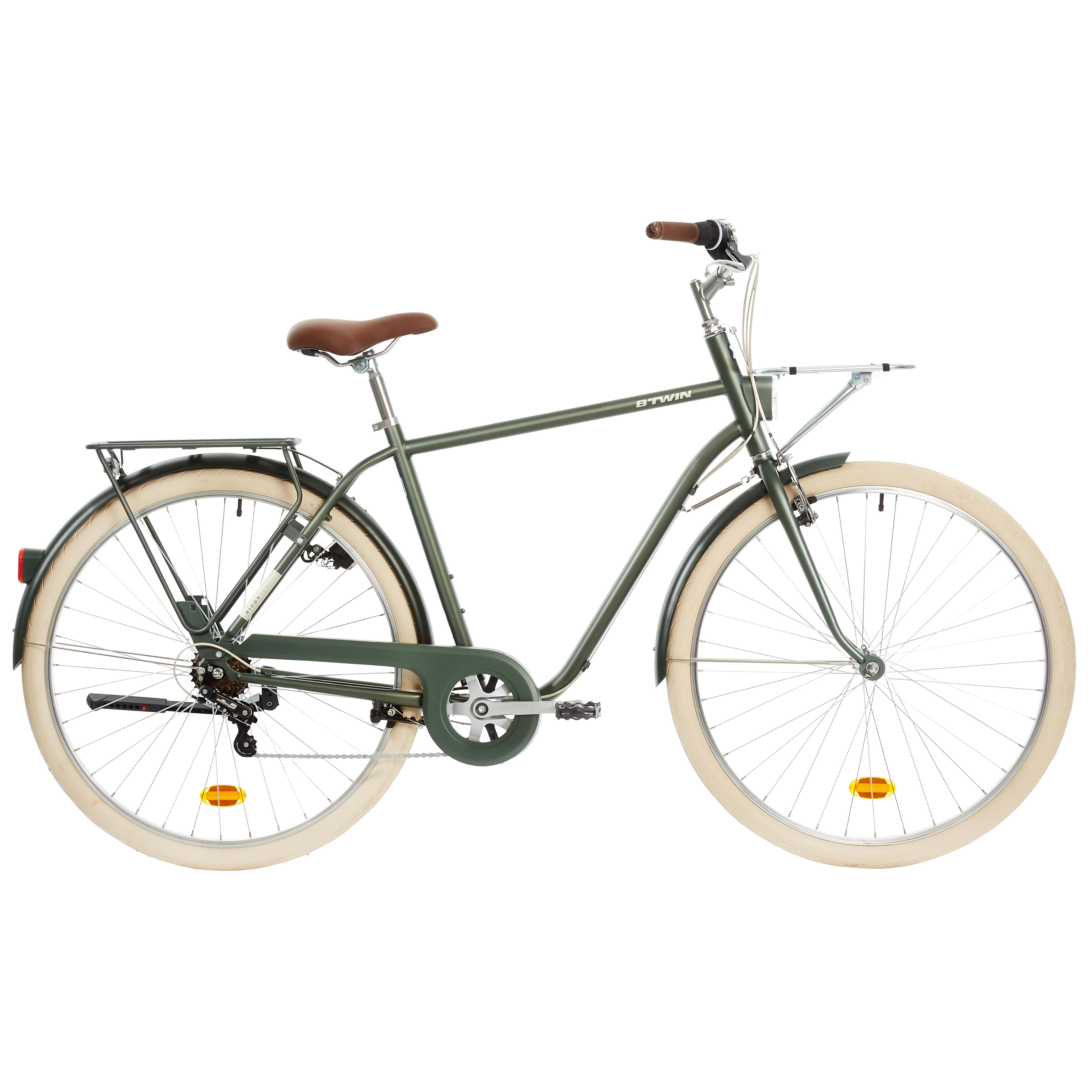 BICICLETA URBANA ELOPS520 CUADRO ALTO AZUL