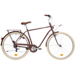 VELO DE VILLE ELOPS 520 CADRE HAUT BORDEAUX