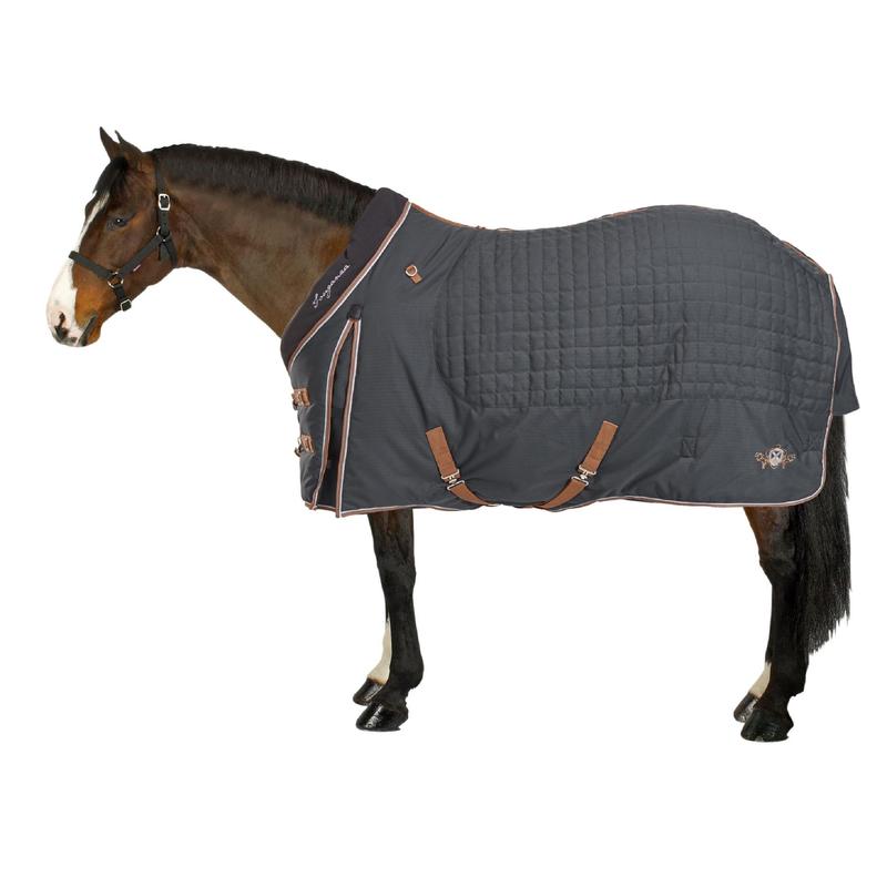 Couverture écurie équitation cheval et poney ST400 gris foncé Couverture écurie équitation cheval et poney ST400 gris foncé