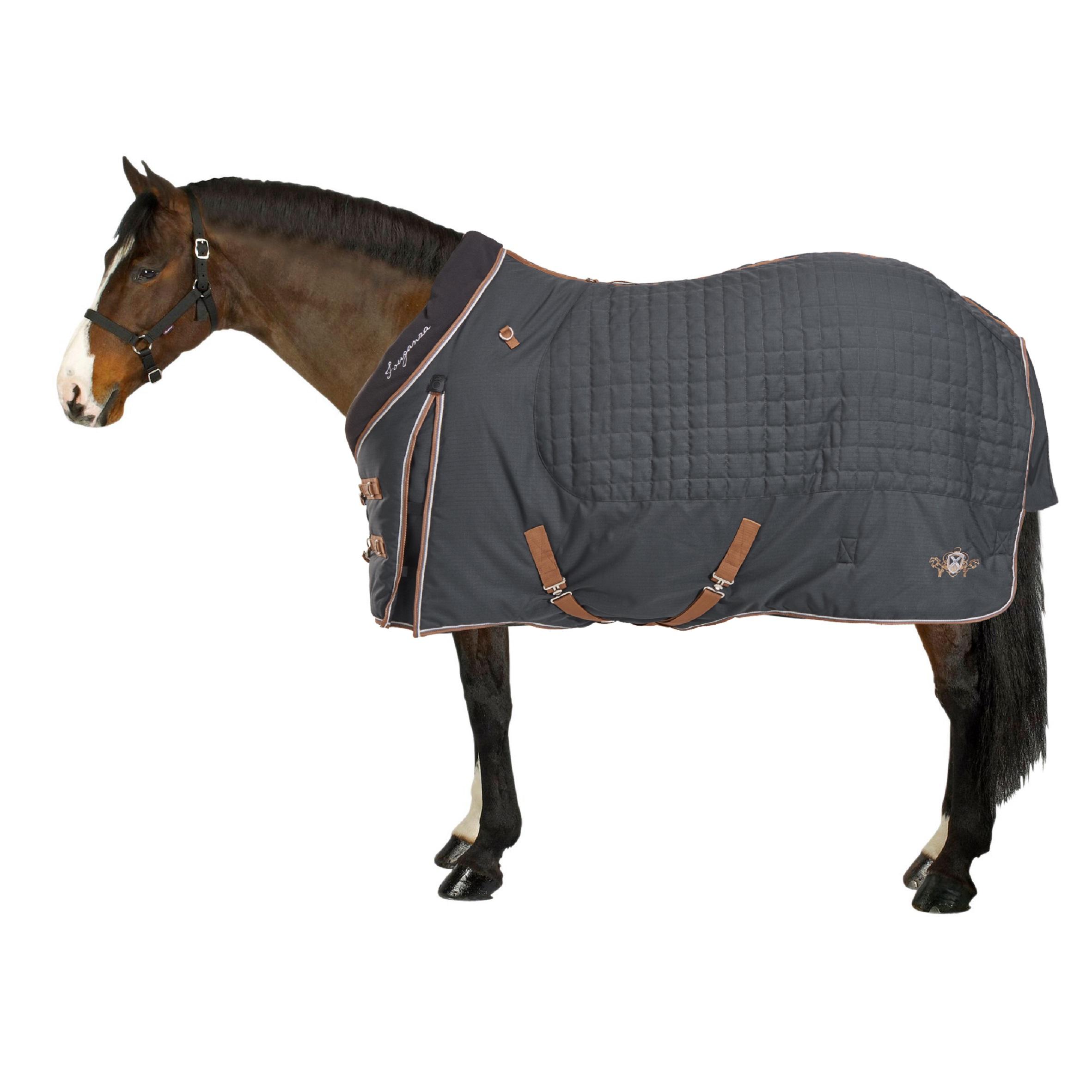 FOUGANZA ST400 Horse Riding Stable Rug for Horses and Ponies - Dark Grey