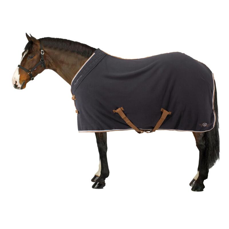 Chemise d'écurie équitation cheval et poney - Polaire 500 bleu