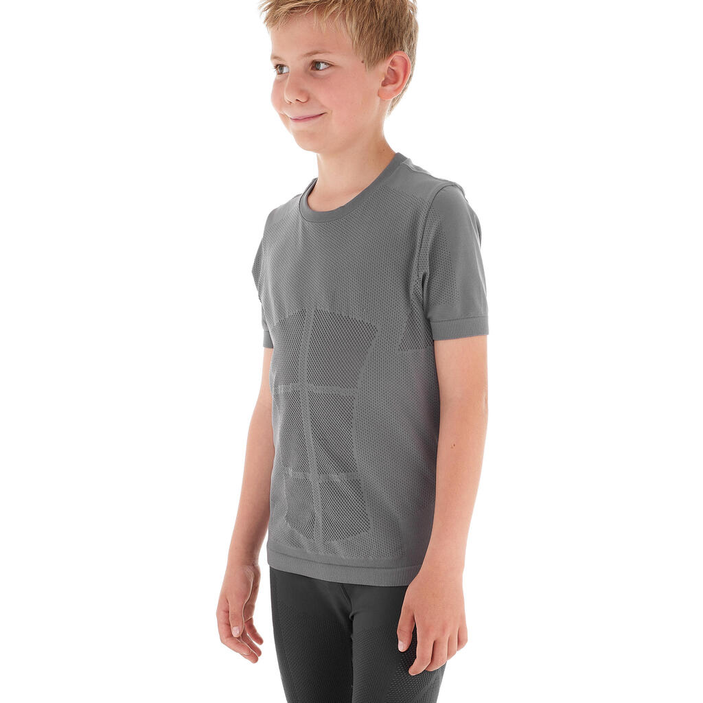 Junior Cross-country Skiing T-shirt - Grey