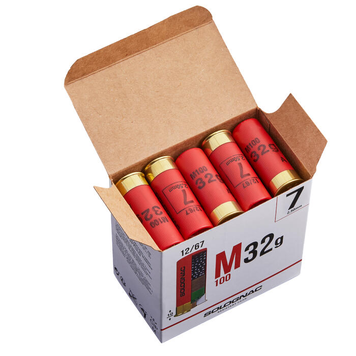 CARTOUCHE M100 32g CALIBRE 12/67 PLOMB N°6 X 25 SOLOGNAC Decathlon CARTOUCHE M100 32g CALIBRE 12/67 PLOMB N°6 X 25 SOLOGNAC Decathlon