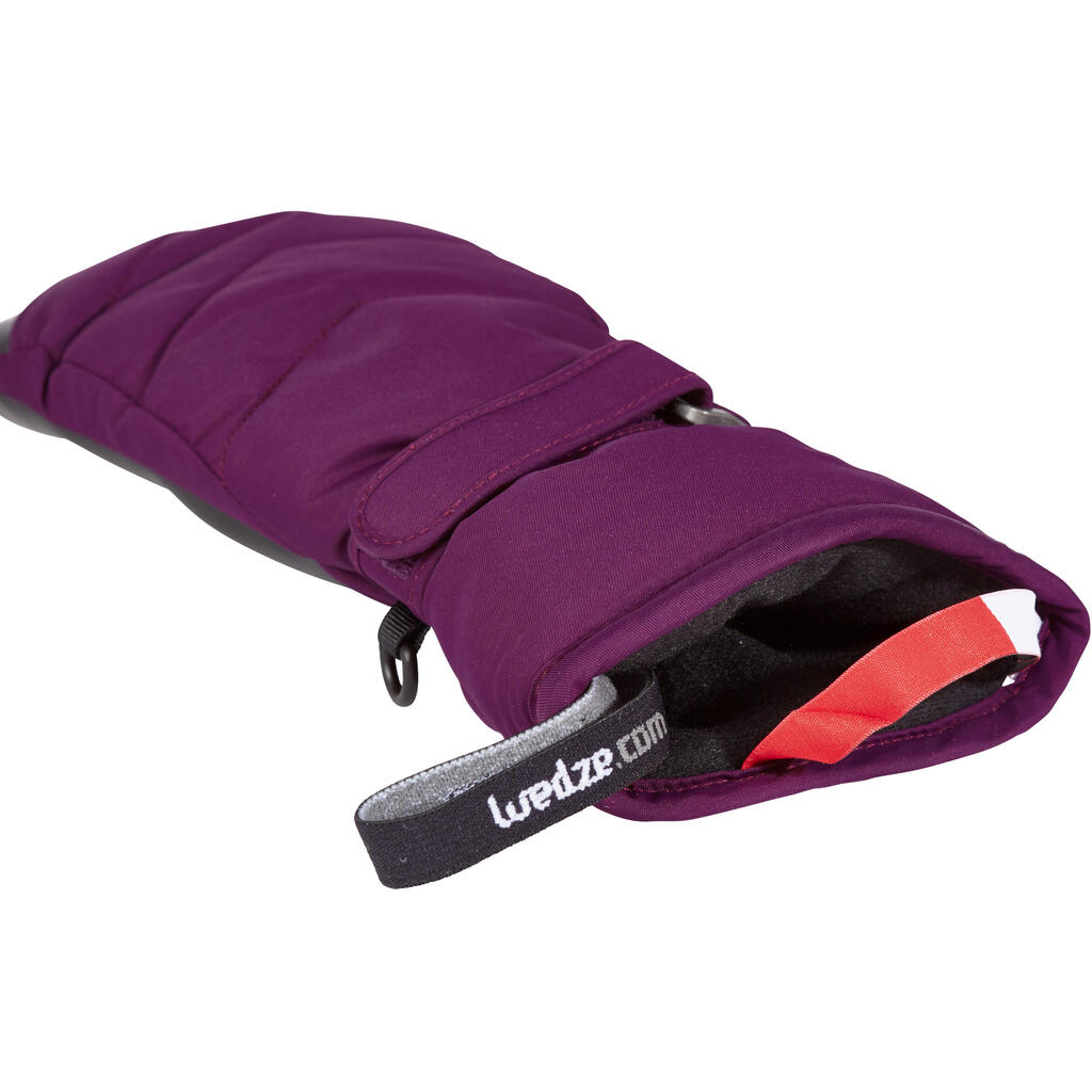 SLIDE 300 UNISEX SKI SLOPE MITTENS - PURPLE