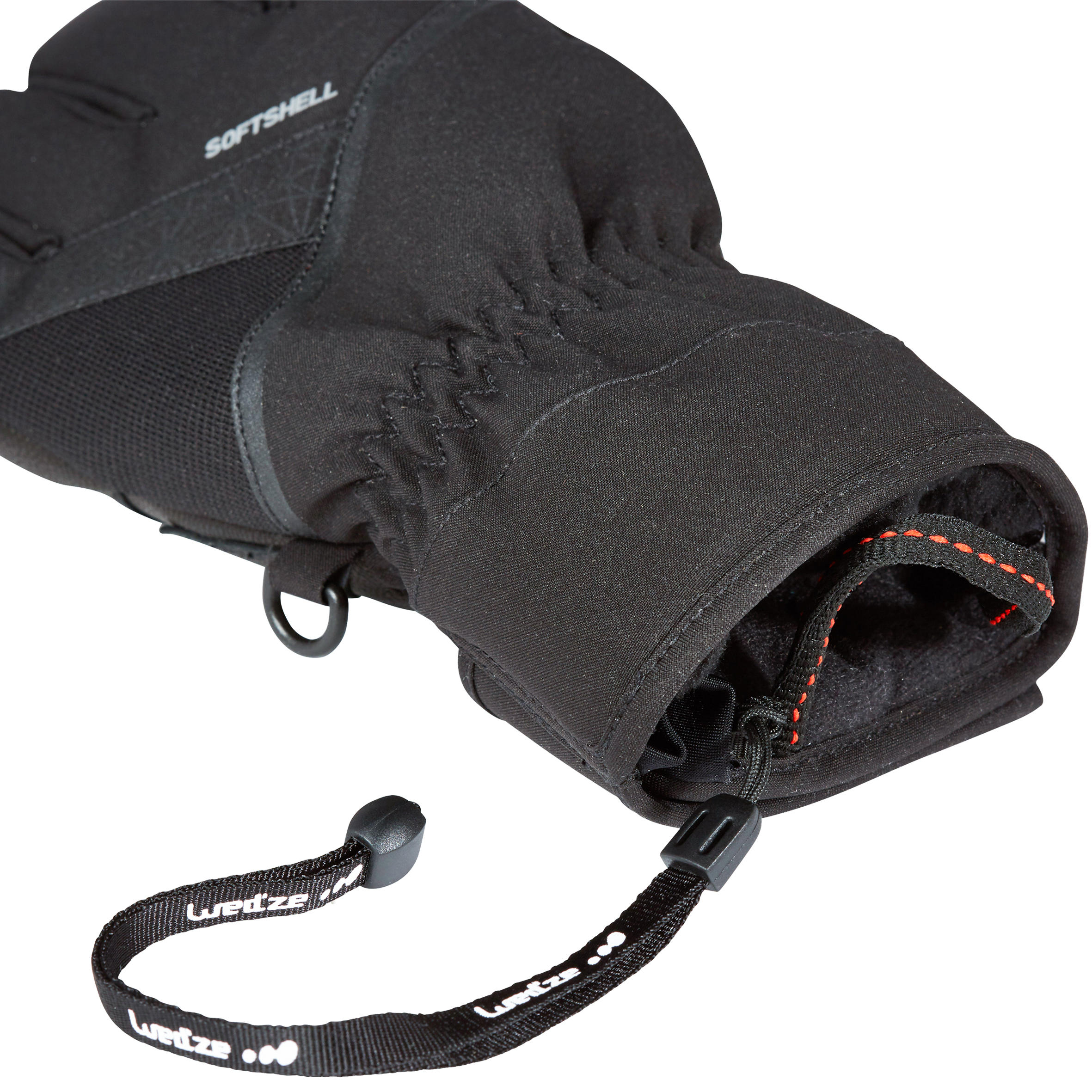 ADULT SKI GLOVES 500 - BLACK