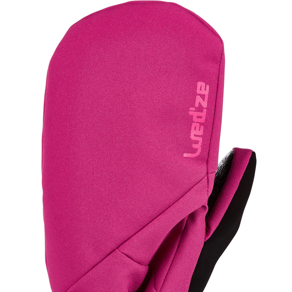 KIDS' SKI MITTENS 500 - PINK