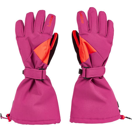 Дитячі рукавички 500 для лижного спорту - Фіолетові