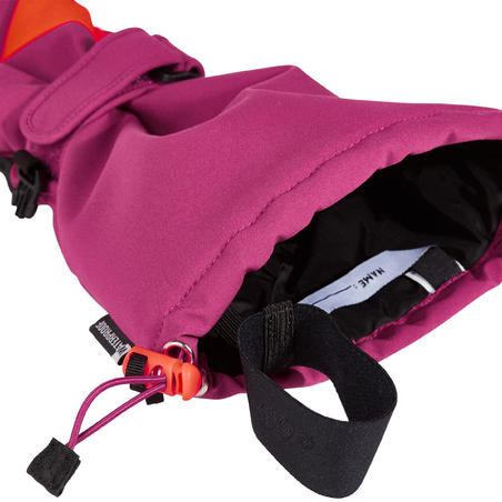 Дитячі рукавички 500 для лижного спорту - Фіолетові