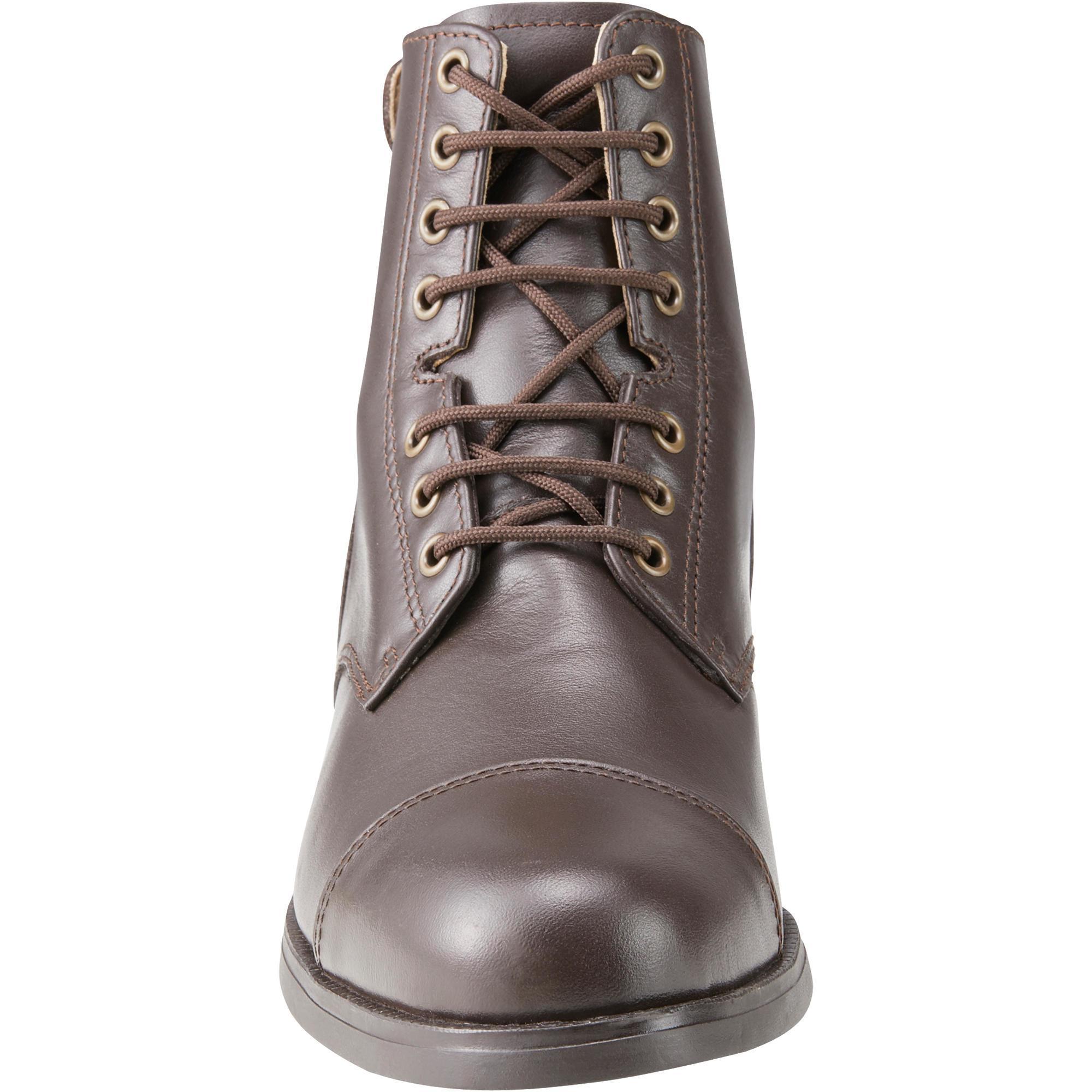 boots equitation cuir lacets