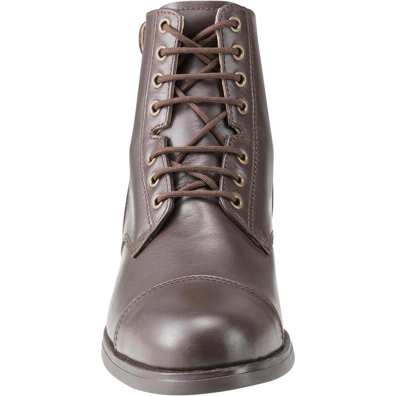 Boots équitation cuir paddock lacets Adulte - 560 marrons