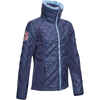 Paddock Children's Horse Riding Bi-Material Fleece Jacket - Navy/Mottled Blue