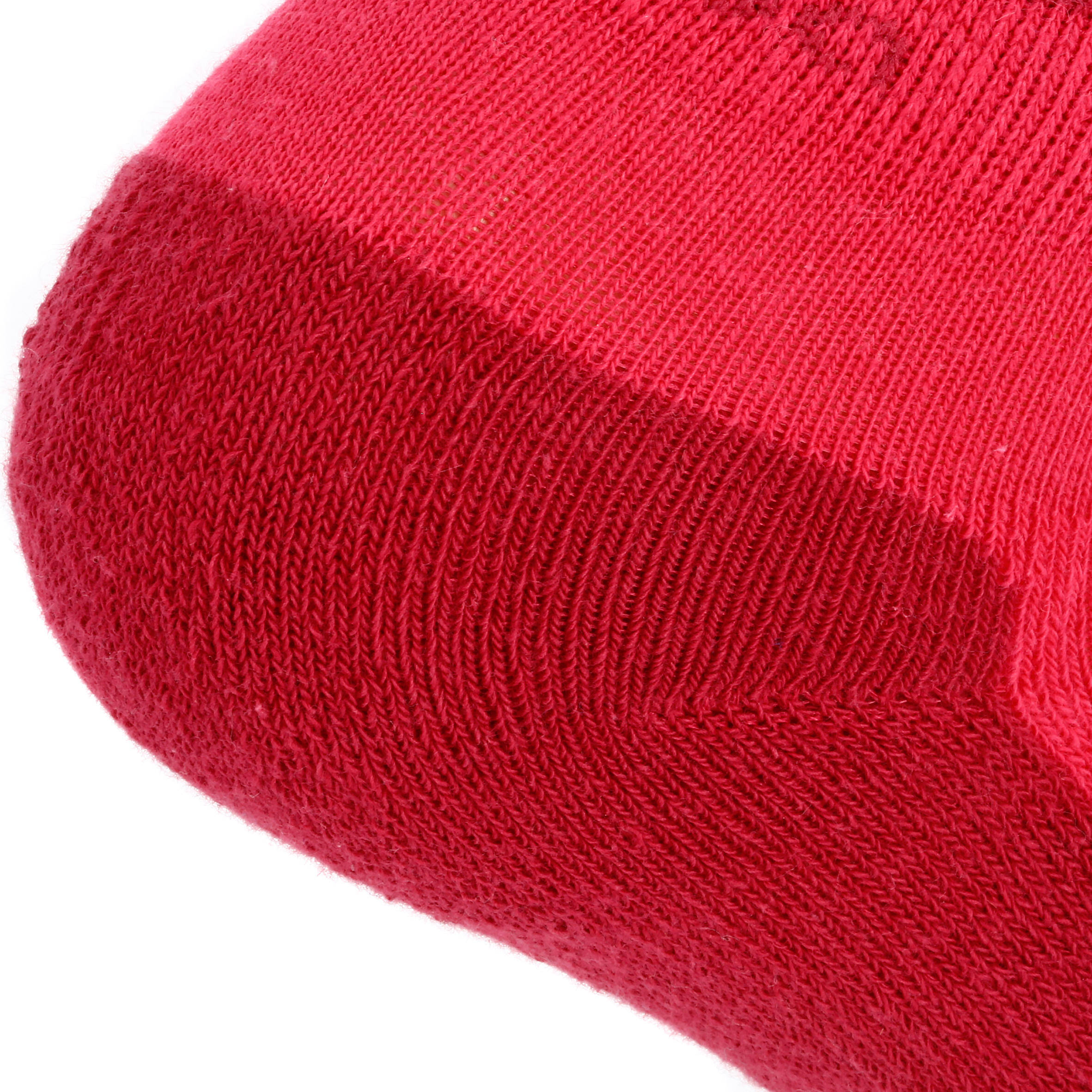 2 pairs of kids’ hiking socks MH100 pink/grey -  4