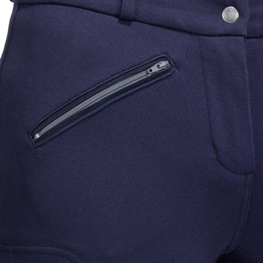 Women's Horse Riding Full Seat Warm Jodhpurs Victoria - Navy