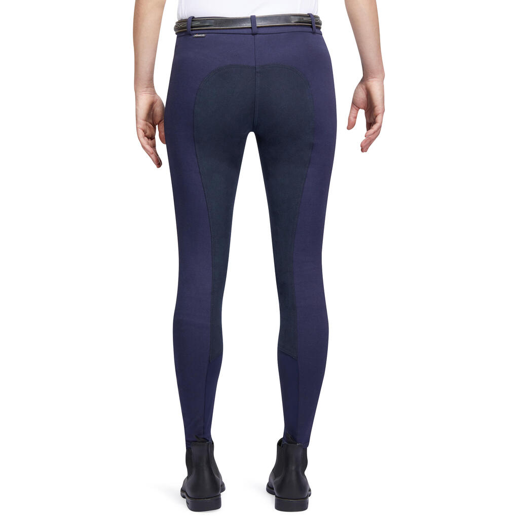 Women's Horse Riding Full Seat Warm Jodhpurs Victoria - Navy