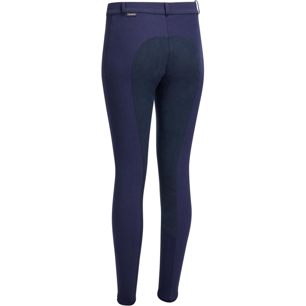 Women's Horse Riding Full Seat Warm Jodhpurs Victoria - Navy