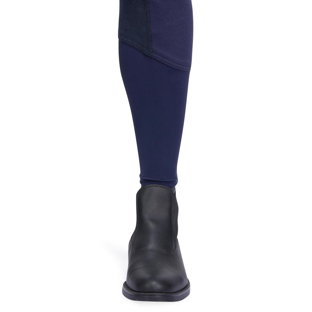 Women's Horse Riding Full Seat Warm Jodhpurs Victoria - Navy