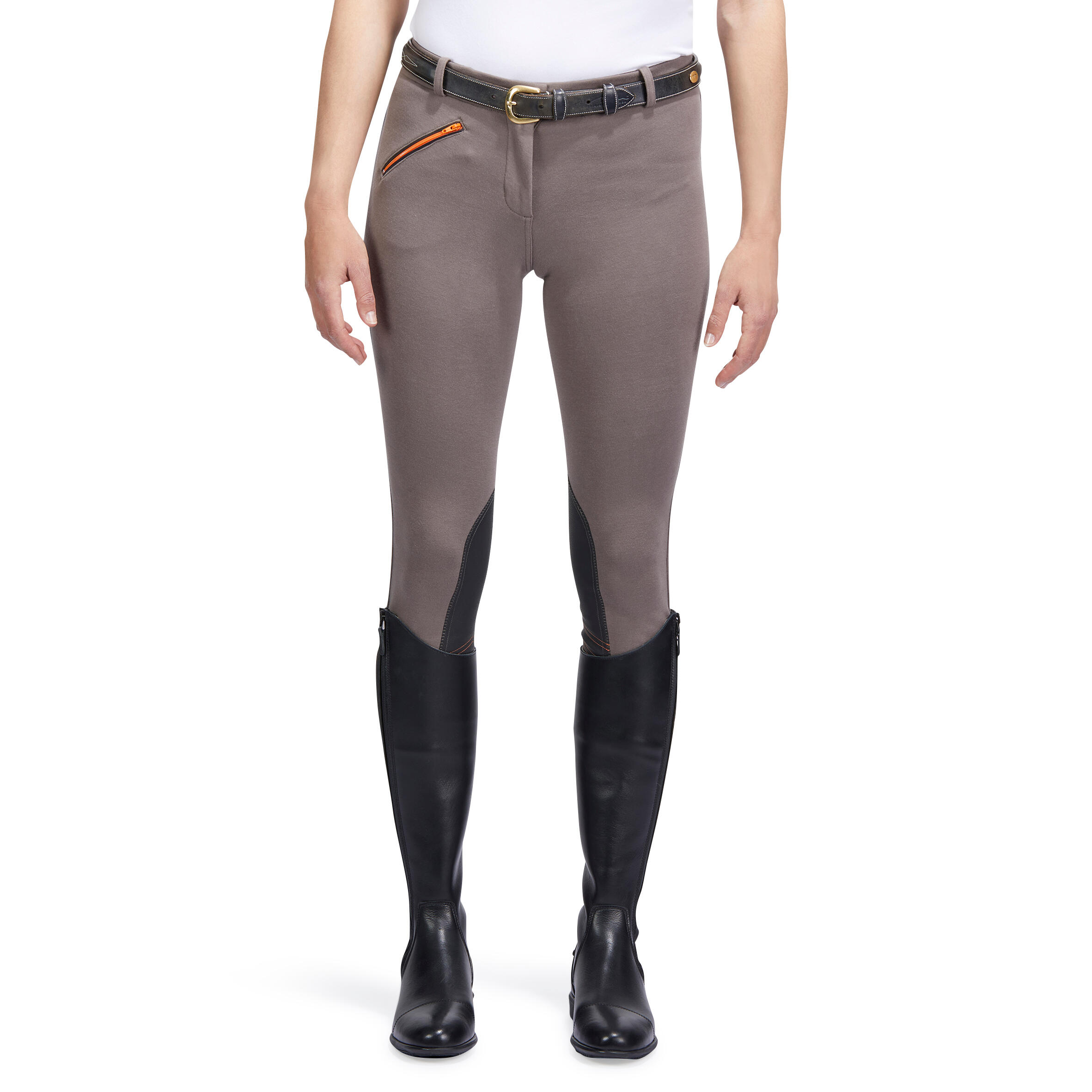 

140 Women's Grippy Horse Riding Jodhpurs - Brown -  By FOUGANZA | Decathlon