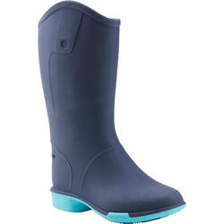 Bottes équitation bébé 100 bleu marine
