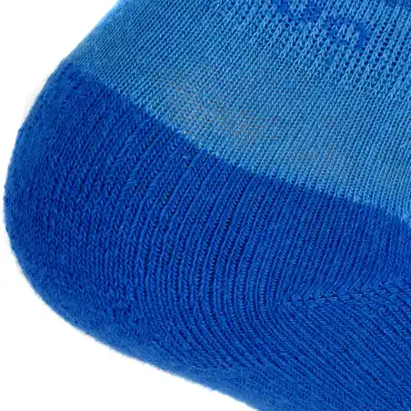 Kids’ Mid-height Hiking Socks MH100 2-pack Blue/Grey
