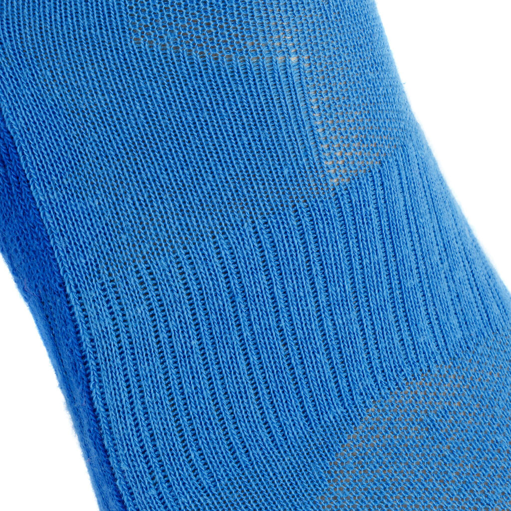 CALCETINES SENDERISMO NIÑOS MID MH100 X2 AZUL GRIS