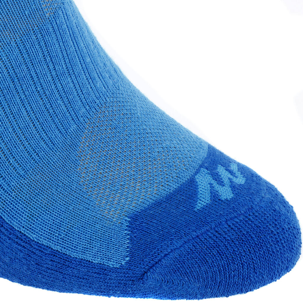 Chaussettes de randonnée enfant MH100 Bleues/Grises en lot de 2 paires