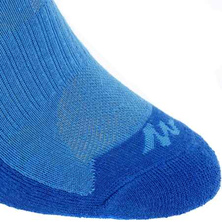 Kids' Hiking Socks MH100 2-Pack - blue/grey