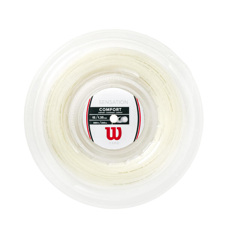 CORDAGE DE TENNIS MULTIFILAMENTS SENSATION 1,35mm BLANC 200m