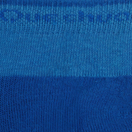 Calcetines de senderismo niños MH100 media caña Azul/Gris lote de 2 pares 
