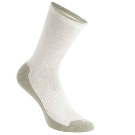 Country walking socks - NH100 High - X2 pairs - beige
