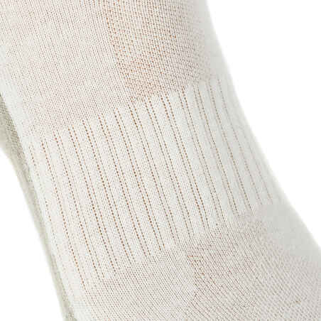 Country walking socks - NH100 High - X2 pairs - beige