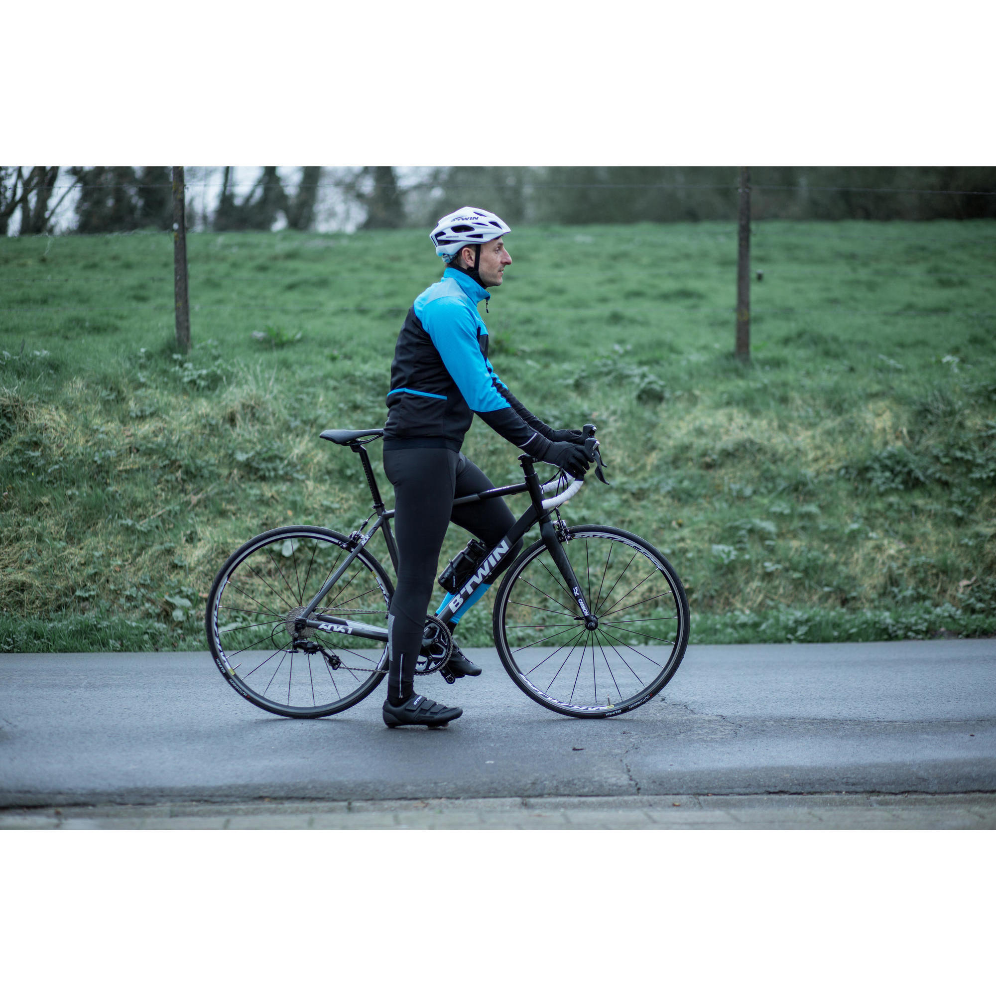 CUISSARD LONG VELO ROUTE AVEC BRETELLES HOMME TEMPS FROID 500