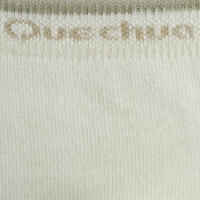 Country walking socks - NH100 High - X2 pairs - beige