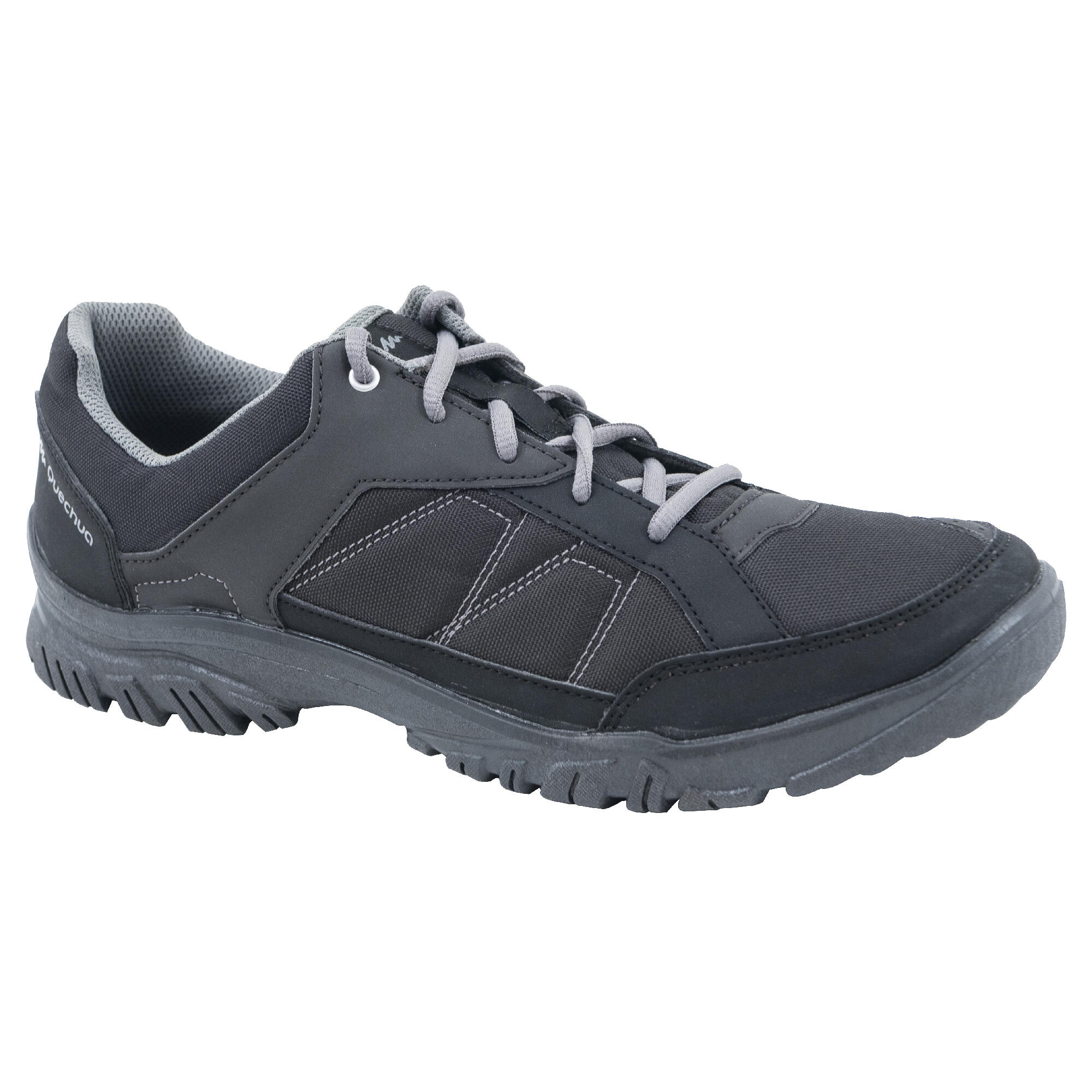 Men s walking shoes NH100 Black Decathlon