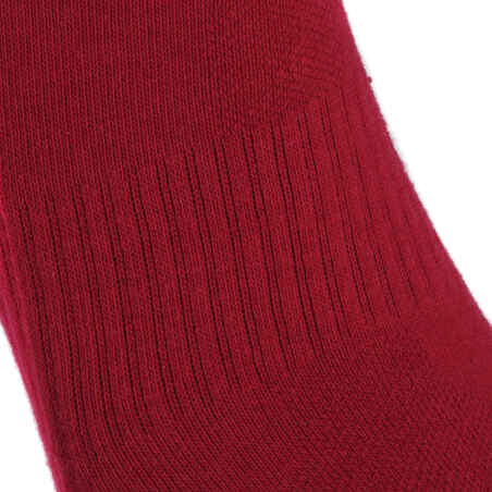 2 pairs of adult high nature hiking socks Arpenaz 50 Rose.