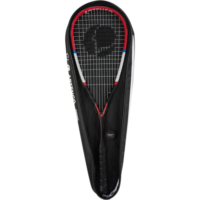 Kit racchetta squash SR 160 + fodero + pallina SB830