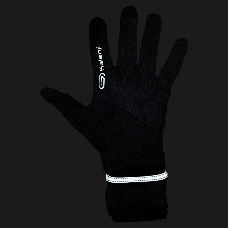 GUANTES DE RUNNING EVOLUTIV TÁCTILES NEGRO MANOPLA adicional integrada 