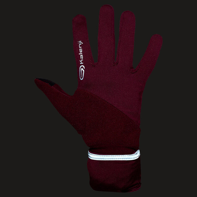 GUANTES DE RUNNING EVOLUTIV TÁCTILES VIOLETA ROSA MANOPLA adicional integrada 