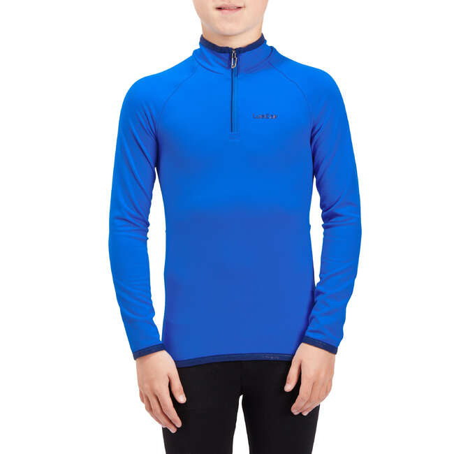 WEDZE Kids' Ski Base Layer Top Freshwarm Halfzip Blue...