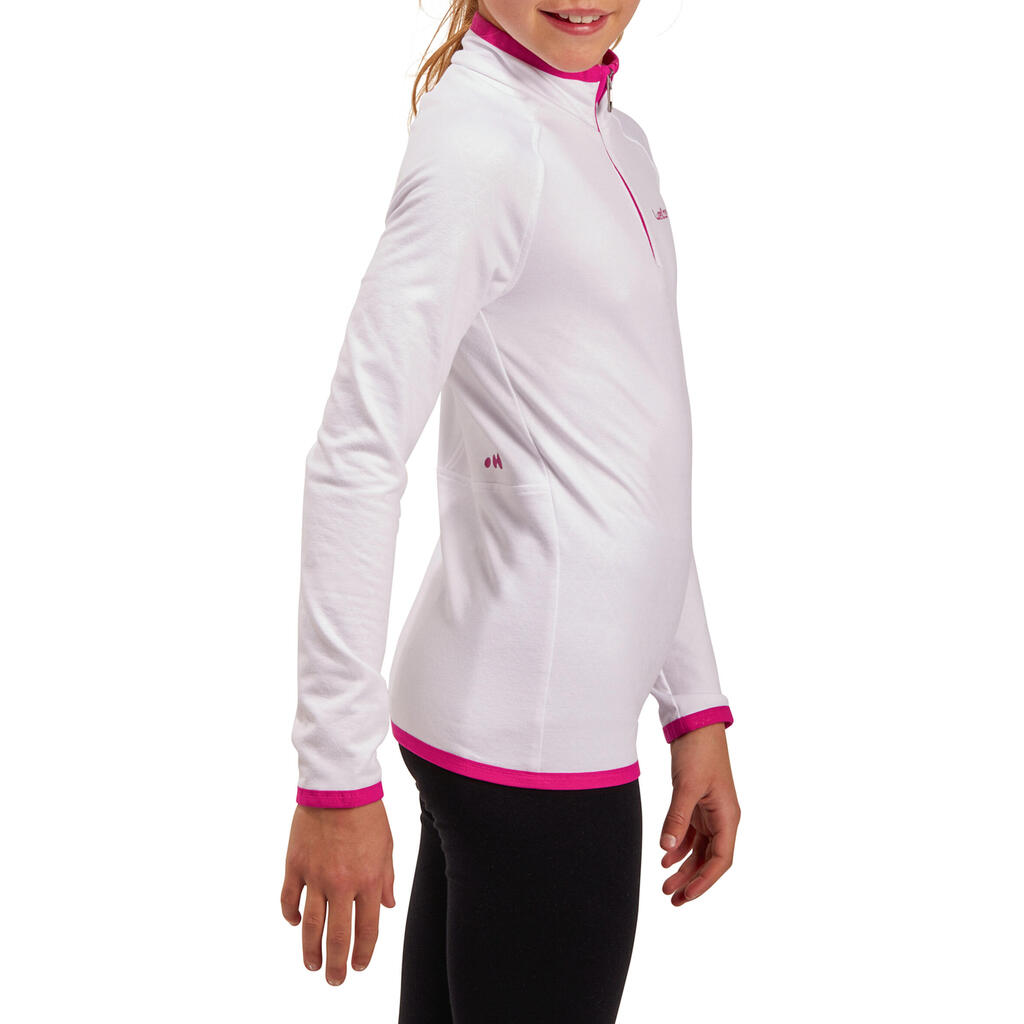 Freshwarm 1/2 Zip Kids' Ski Base Layer - White