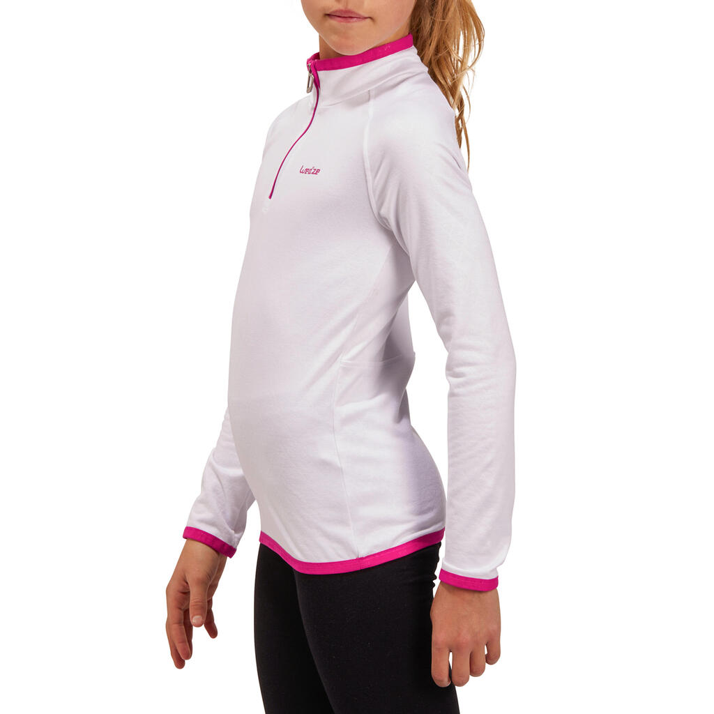 Freshwarm 1/2 Zip Kids' Ski Base Layer - White