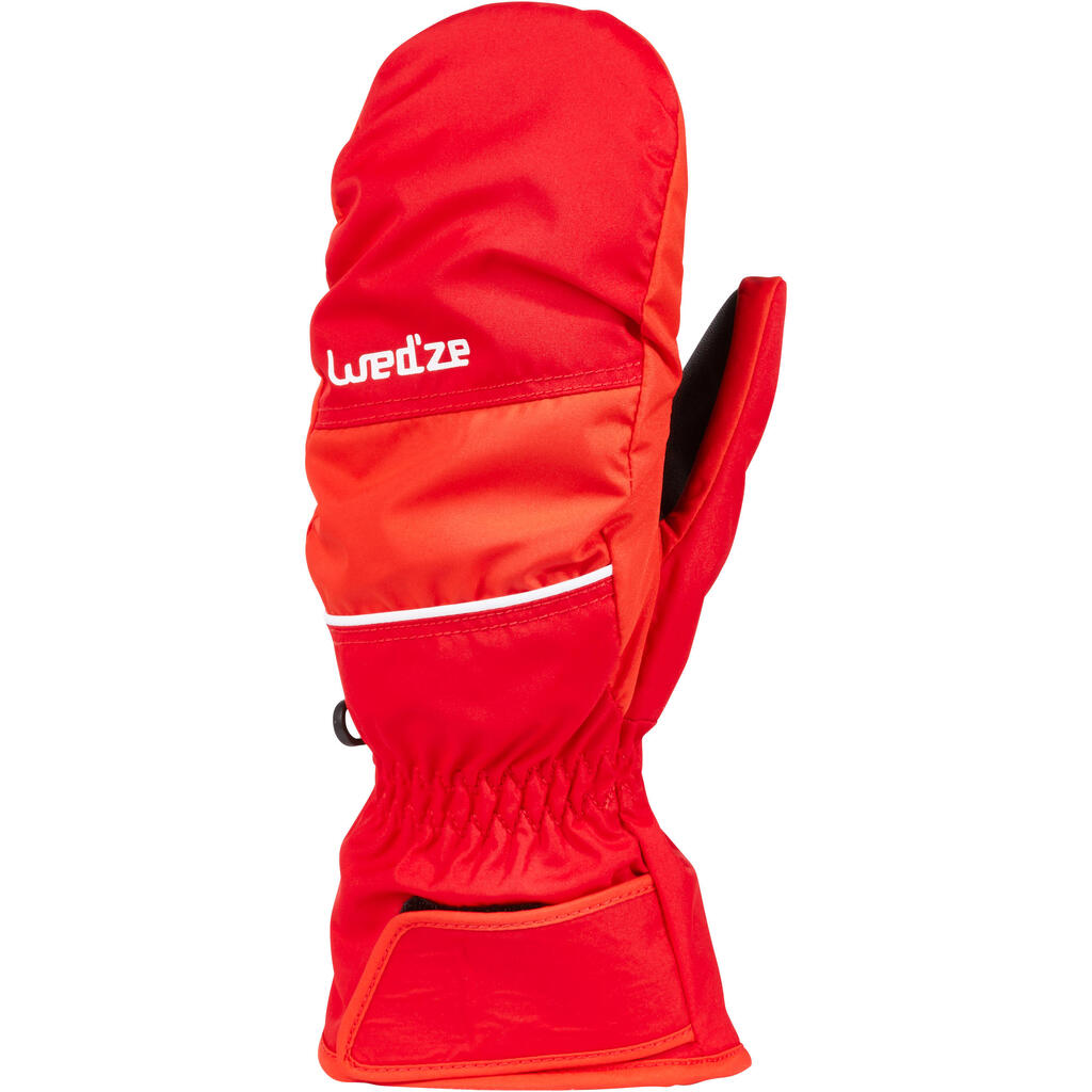 SLIDE 300 CHILDREN'S SKI MITTENS - RED