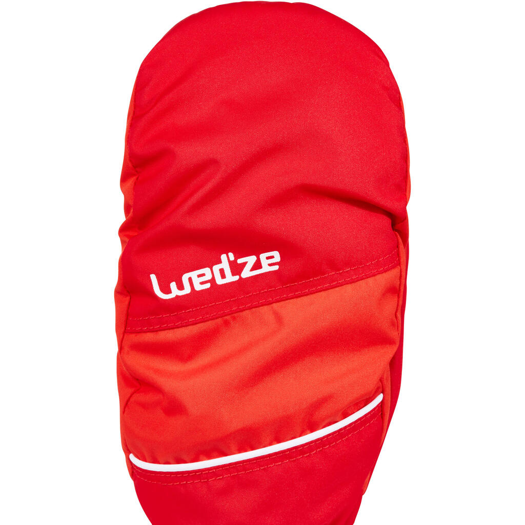 SLIDE 300 CHILDREN'S SKI MITTENS - RED