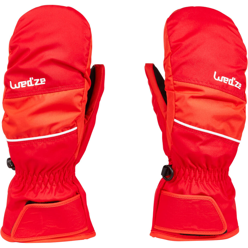 SLIDE 300 CHILDREN'S SKI MITTENS - RED