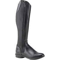 560 Adult Horse Riding Leather Long Boots - Black
