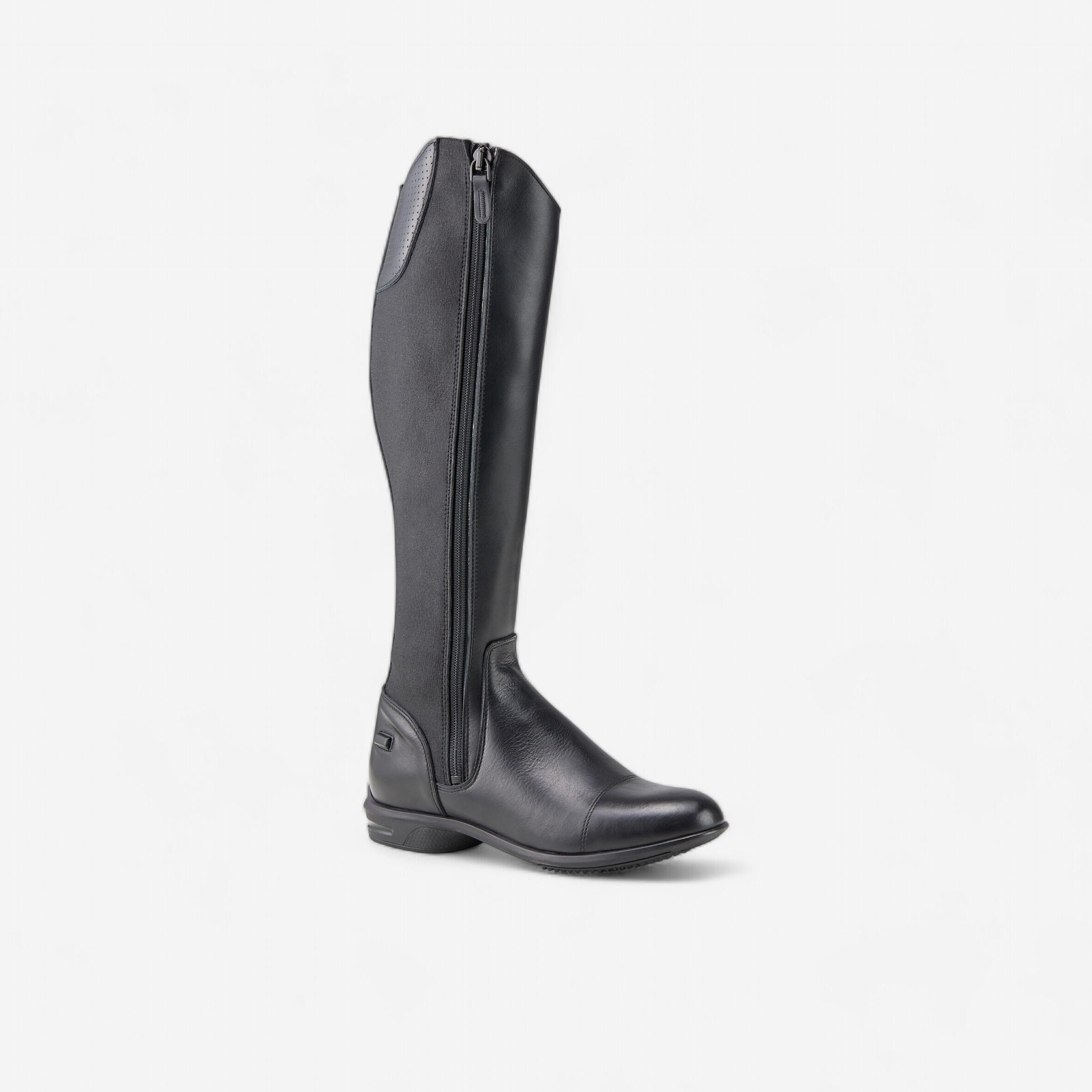 BOTTES CUIR SECOND CHOIX QUITATION ADULTE LB 560 NOIRES FOUGANZA